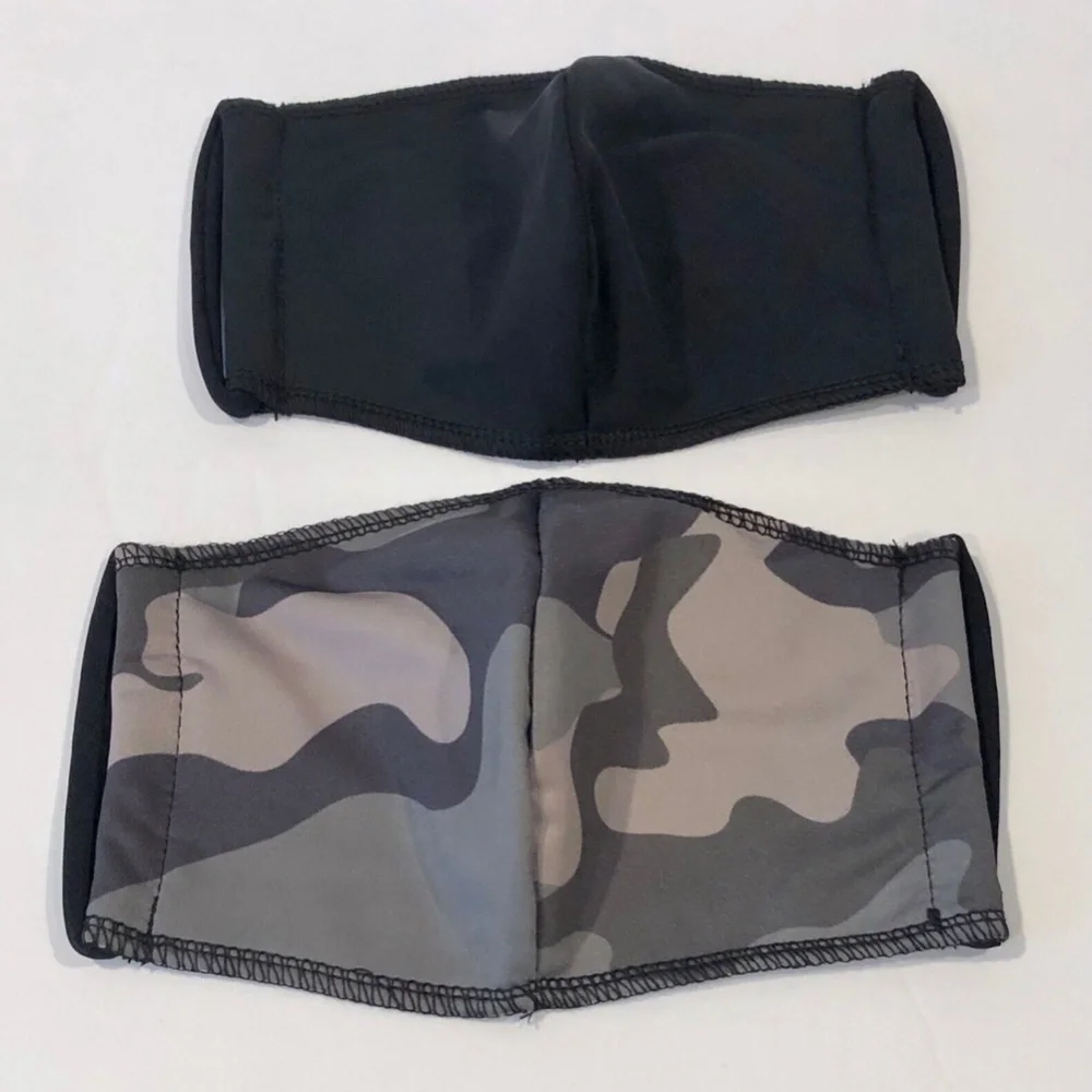 (NEW) Onzie Mindful Mask Unisex 2 Pack Face Mask, Solid & Camo